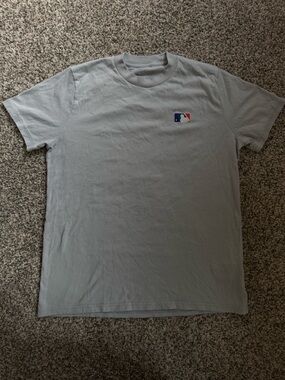 ABERCROMBIE & FITCH MLB Light Gray Short Sleeve Baseball T-Shirt